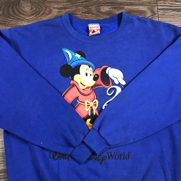 Mickey, Inc Walt Disney World Mickey Mouse Sorcerer 25th Anniversary Sweater XL - Picture 2 of 8